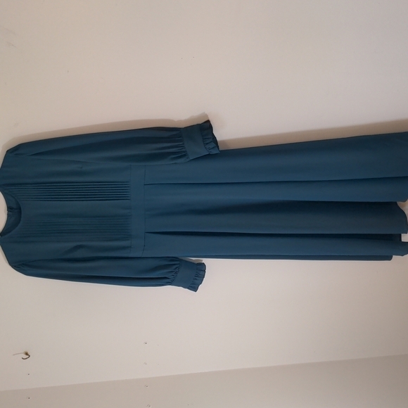 SHEIN Blue Green Fit and Flare Maxi Dress small - Picture 4 of 10